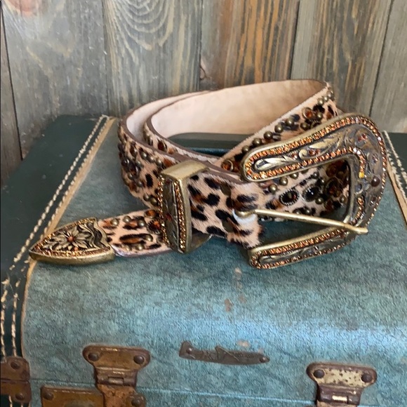 Leatherock Genuine Leather Swarovski Crystal Belt main image 9
